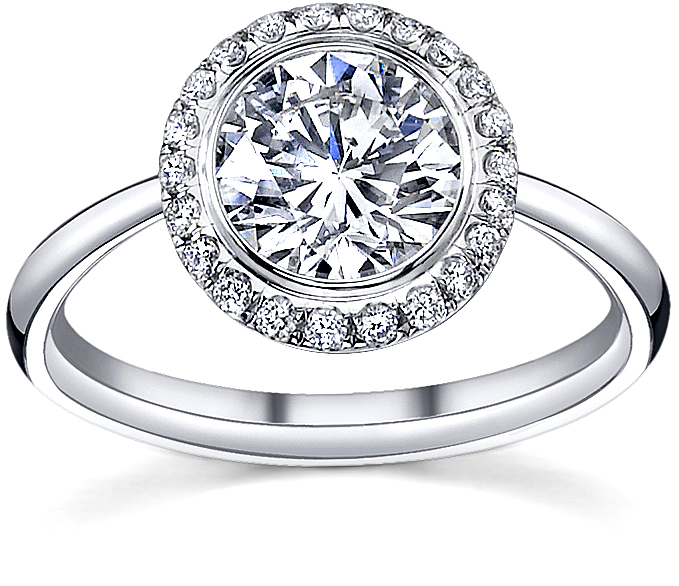  luseen french pave diamond engagement rings